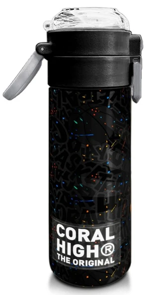 Coral High 500 ml Gri Basketbol Desenli  - Erkek Çocuk Paslanmaz Çelik Okul Termosu/Suluk/Matara - Resim 3