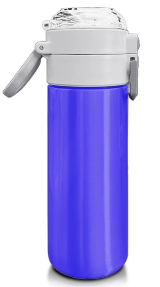 Coral High 500 ml Pipetli ve Direkt İçim Çelik Termos/Matara - Erkek Çocuk -  Açık Mor - Resim 3
