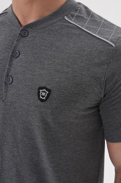 Mecit 2981 Füme Büyük Beden Kısa Kollu Erkek Pijama Takımı - Resim 4