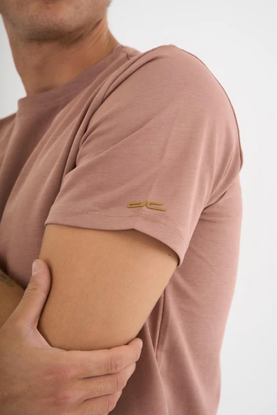 Erkek Kahverengi %100 Pamuklu Standart Kalıp T-Shirt - 10