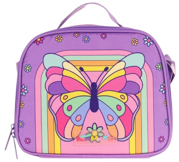 Kaukko Kids Kız Çocuk Isı Yalıtımlı Okul/Piknik Beslenme Çantası (Kelebek) L7248 - Resim 2