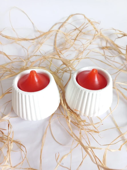 TABAKLI KÜP VAZOLU FİJİ MUMLUK SET SİYAH ürün görseli 1