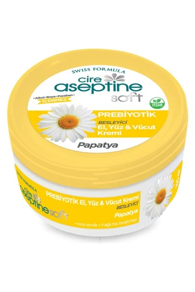 CİRE ASEPTİNE SOFT PREBİYOTİK PAPATYA EL, YÜZ VE VÜCUT KREMİ 100 ML