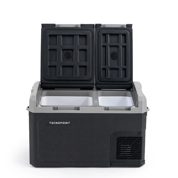 TC21-17 Çift Kapaklı 40 Litre Taşınabilir Araç Buzdolabı 12V/24V/220V Uyumlu - Resim 5