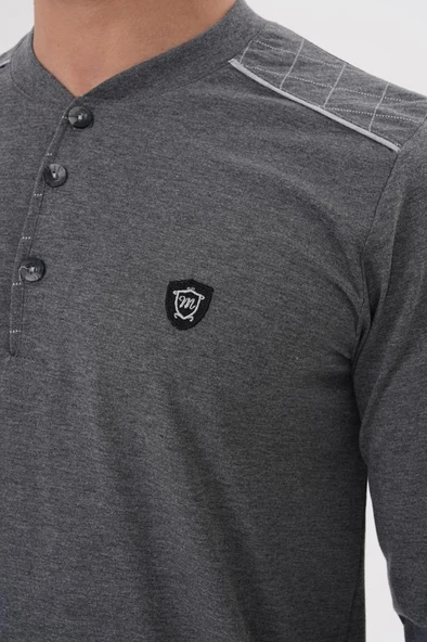 Mecit 2982 Erkek Füme Büyük Beden Uzun Kollu Pijama Takımı - Resim 3