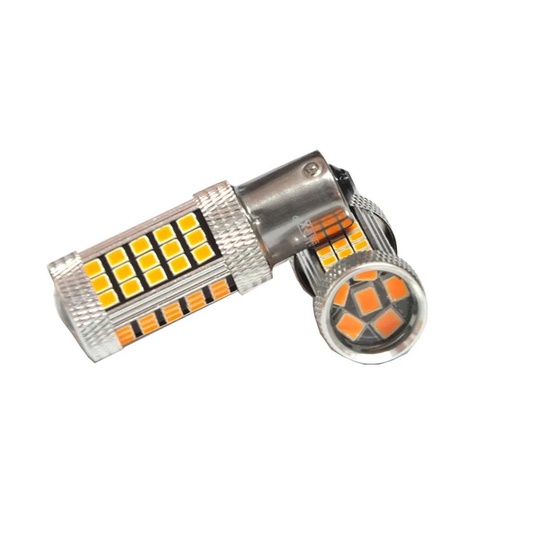 Premium Serisi Profesyonel P21W 1156 15W Tek Duy Led Ampul Turuncu Mercekli Ultra Parlak ürün görseli