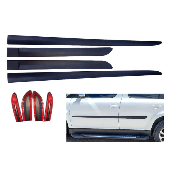 Ford C-Max II 2010-2019 Kırılmaz ABS Yan Kapı Koruma Çıtası Siyah 1. Kalite Yerli- ürün görseli