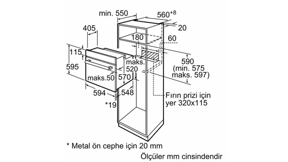 Siemens HB012FBH1T 66 LT Ankastre Fırın - 8