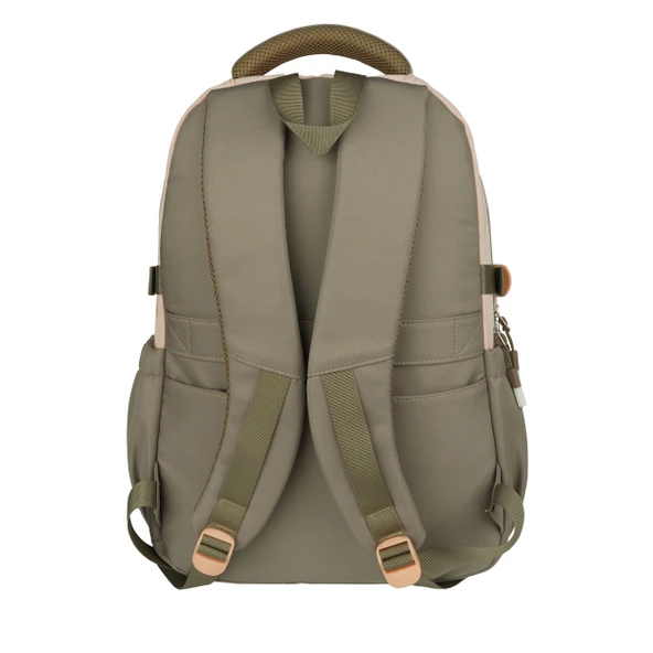 Relaxion Yeni Sezon Kalemlikli Yeşil-Pembe İthal Premium Okul Sırt Çanta 1511 - 4