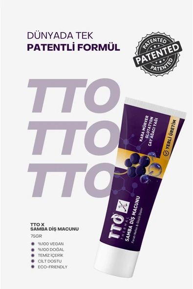 Tto X Kara Mürverli Diş Macunu 75ml - Resim 2