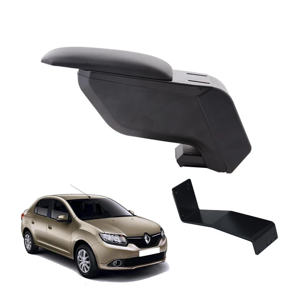 Renault Symbol 2013 Delmesiz Çelik Ayaklı Siyah Kolçak Kol Dayama ürün görseli