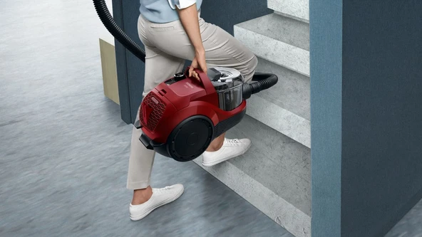 Siemens VSX21A300 550 W Toz Torbasız Elektrikli Süpürge Kırmızı - 3