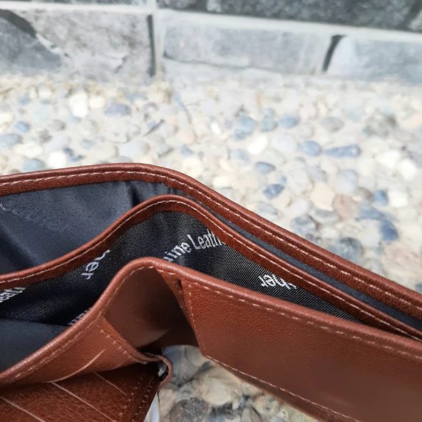 Hakiki Deri Erkek Bozuk Para Gözlü Taba Cüzdan gvn-0132 - Resim 5