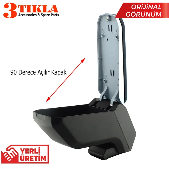 Opel Astra J Sedan 2015 Premium HQ Lüks Delmesiz Çelik Ayaklı Siyah Kolçak - Resim 3