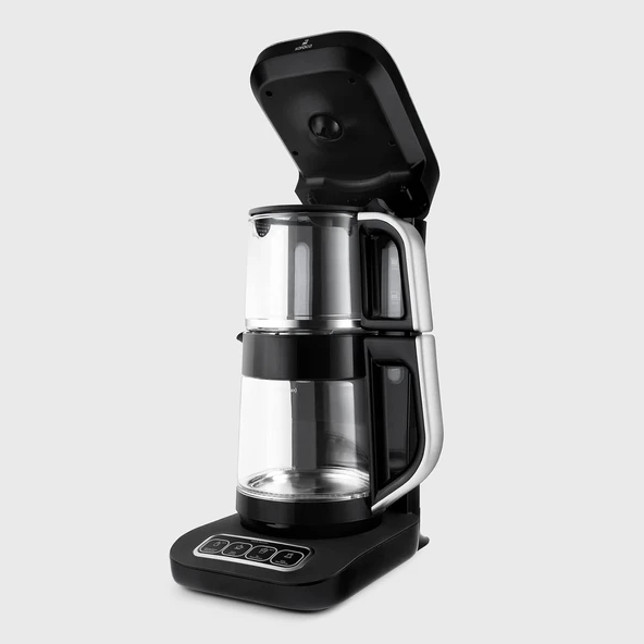 KARACA ÇAYSEVER ROBOTEA PRO CONNECT 4 IN 1 ÇAY MAKİNESİ SILVER - Resim 2
