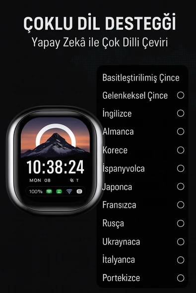 QASUL Kişiselleştirilebilir LED Ekran Renkli Dokunmatik Ekranlı Kablosuz Bluetooth Kulaklıkv - Resim 7