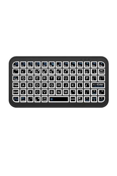 Mini Klavye Smarttv Işıklı Bluetooth Kablosuz Televizyon Ps3 Dizüstü Tabletler Ve Telefonlar İçin - 7