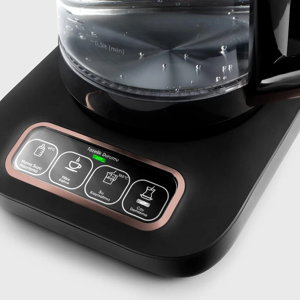 KARACA ÇAYSEVER ROBOTEA PRO CONNECT 4 IN 1 ÇAY MAKİNESİ ROSEGOLD - Resim 3