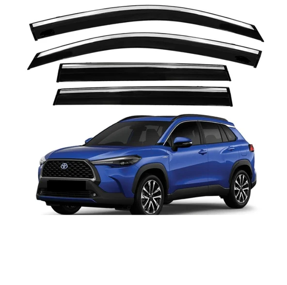 Toyota Corolla Cross 2022+ Kromlu Cam Rüzgarlığı İthal ürün görseli