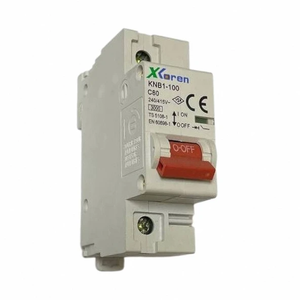 Xkoren 1x80A C Tipi 3kA Otomatik Sigorta ürün görseli