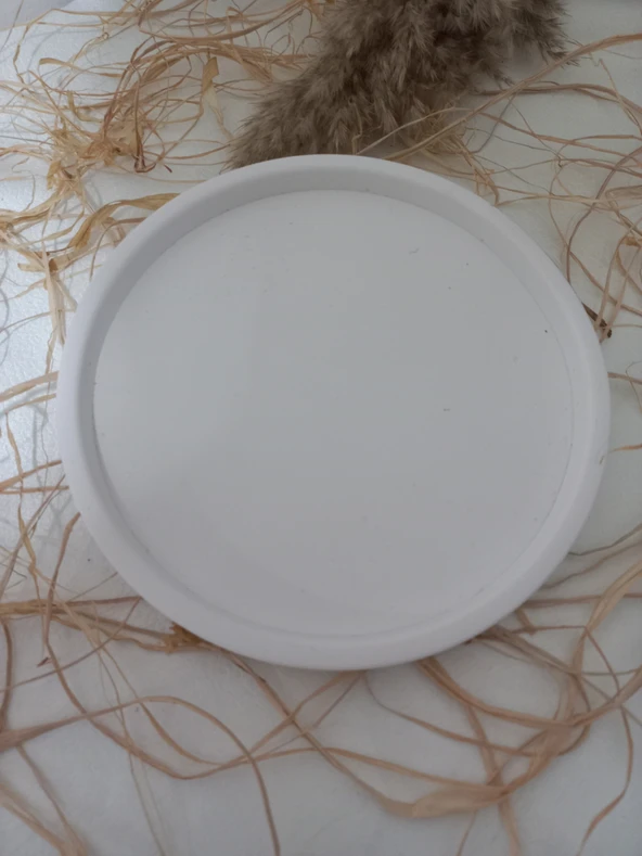 YUVARLAK TABAK BEYAZ ürün görseli 1