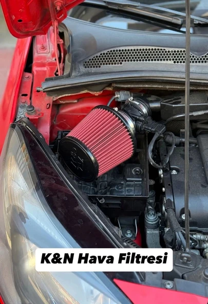 Opel Corsa D 1.4 Benzinli Motor-Yüksek Performans Açık Hava Filtresi 7.6cm Kırmızı ürün görseli