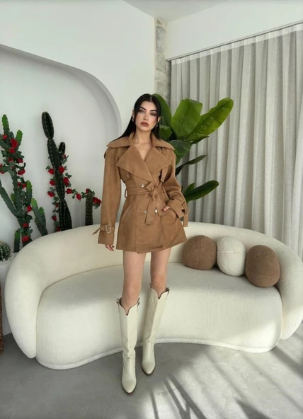 Pexa Kemerli Ceket - Resim 4