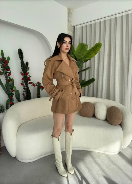 Pexa Kemerli Ceket - Resim 6