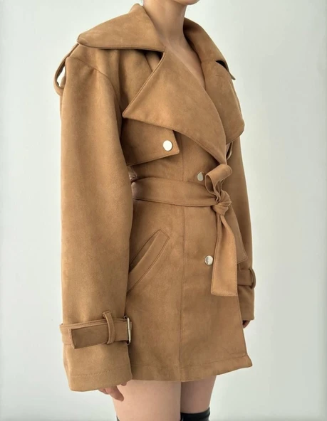 Pexa Kemerli Ceket - Resim 7