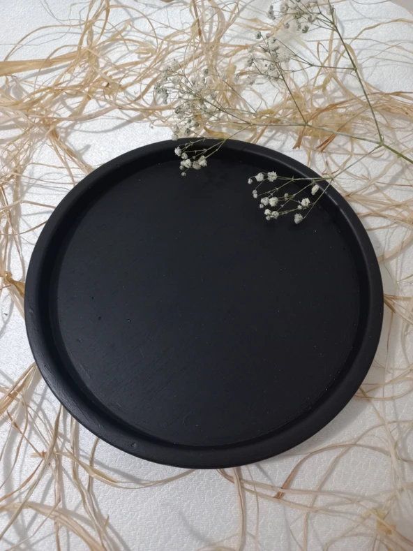 YUVARLAK TABAK SİYAH ürün görseli 1