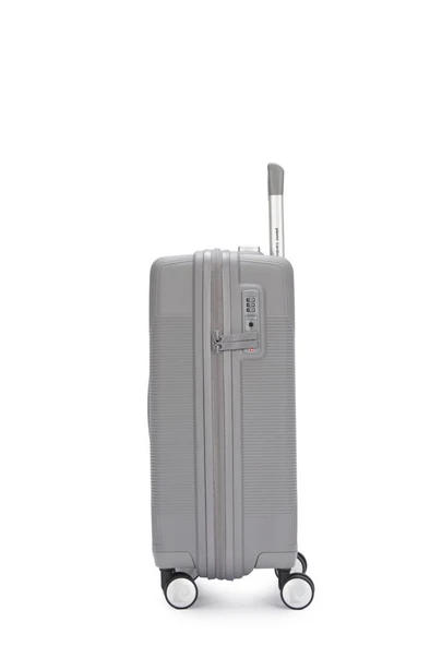 Pierre Cardin Trolley Valiz Gri Kabin Boy 04PC7080-03-GRİ - Resim 3