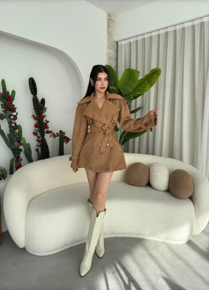 Pexa Kemerli Ceket - Resim 8