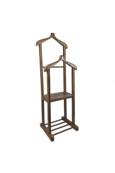 Melada Mobilya Gürgen Çift Tepeli Dilsiz Uşak Cilalı Ceviz Basic Sehpalı - 2