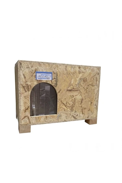 Melada Mobilya Melada Kedi Evi Dış Ortam Uygun Ahşap Kedi Evi Osb 53x41x35 Cm - 2