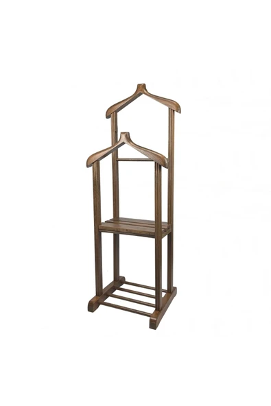 Melada Mobilya Gürgen Çift Tepeli Dilsiz Uşak Cilalı Ceviz Basic Sehpalı - 3