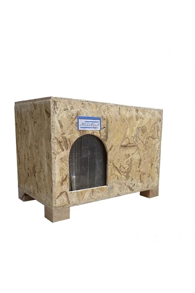 Melada Mobilya Melada Kedi Evi Dış Ortam Uygun Ahşap Kedi Evi Osb 53x41x35 Cm - 3