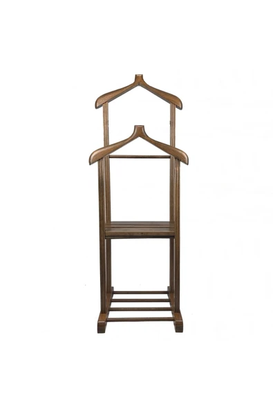 Melada Mobilya Gürgen Çift Tepeli Dilsiz Uşak Cilalı Ceviz Basic Sehpalı