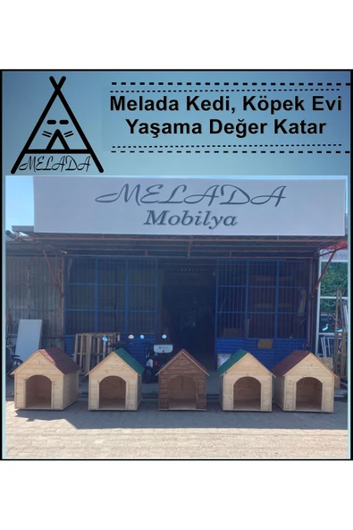 Sevinç Ticaret Ahşap Köpek Kulübesi Dış Mekan Köpek Kulübesi - 7