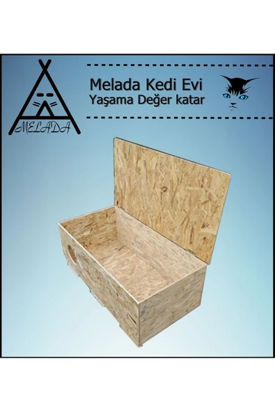 KADİMA Kadima Kedi Evi Dış Ortam Uygun Ahşap Kedi Evi OSB 100x50x40 cm - 5