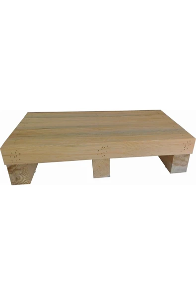 Ergonomimarket 8 Cm Yükseklikte Step Tahtası Doğal Ahşap 3 Tabanlı 120 Kg Üzeri Için Uygundur Üzeri 25 Cm X 50 Cm - 3