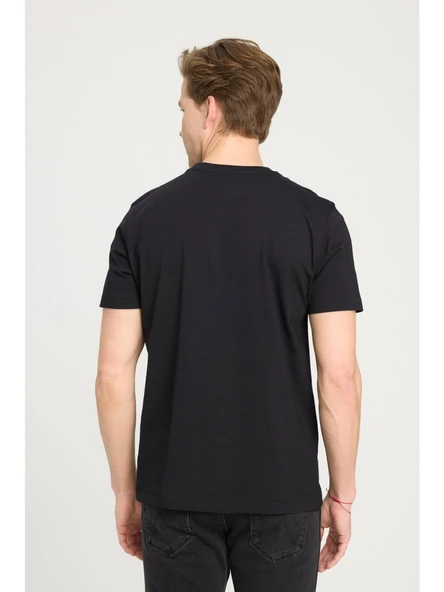 Wrangler Siyah Erkek Bisiklet Yaka Regular Fit T-Shirt W753EE001 - Resim 5