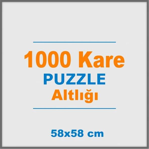 1000 Parçalık Kare Puzzle Altlığı - 58x58 cm Beyaz Puzzle Alt Tablası ürün görseli