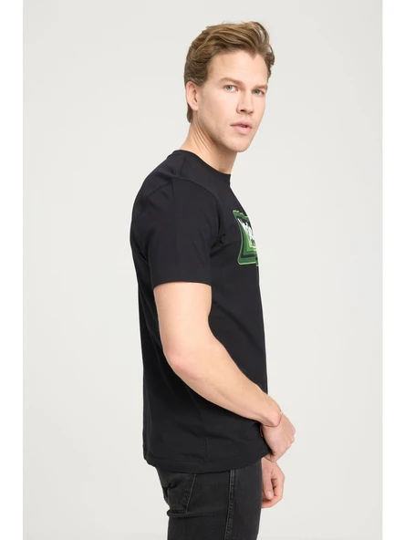 Wrangler Siyah Erkek Bisiklet Yaka Regular Fit T-Shirt W753EE001 - Resim 2