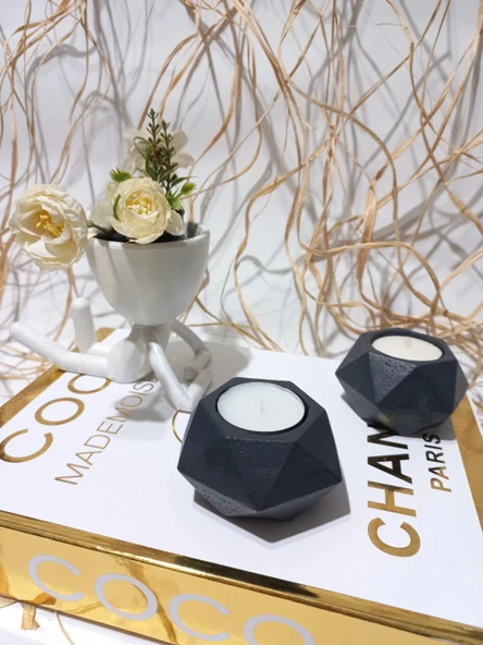 KÜÇÜK ALTIGEN İKİLİ MUMLUK RANDOM - Resim 3