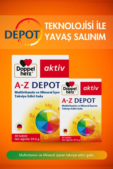 Doppelherz A-Z Depot Multivitamin 40 Tablet - Resim 3