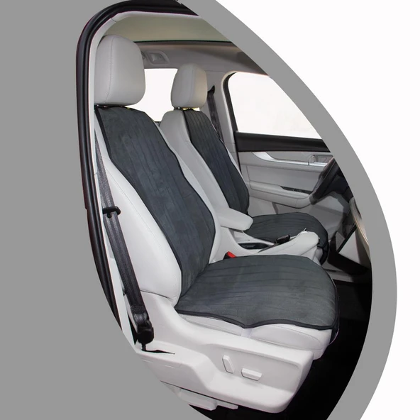 Bod Tesla Model Y Juniper Tay Tüyü Cepli Koltuk Koruyucu Kılıf İyon Serisi Füme 2025-Sonrası - Resim 3