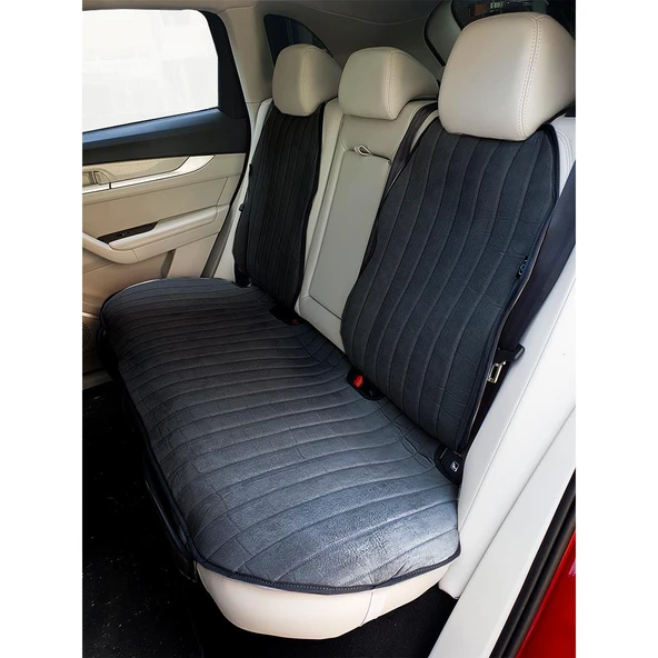 Bod Tesla Model Y Juniper Tay Tüyü Cepli Koltuk Koruyucu Kılıf İyon Serisi Siyah 2025-Sonrası - Resim 3