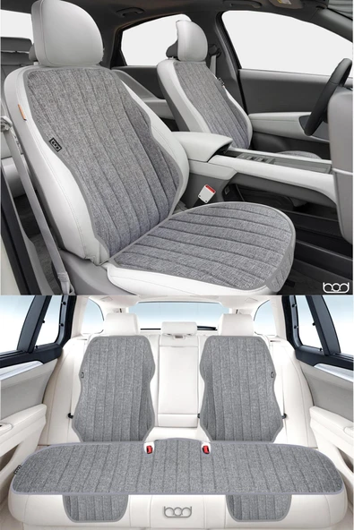 Bod Tesla Model Y Juniper Keten Koltuk Koruyucu Kılıf Cepli Gri 2025-Sonrası ürün görseli