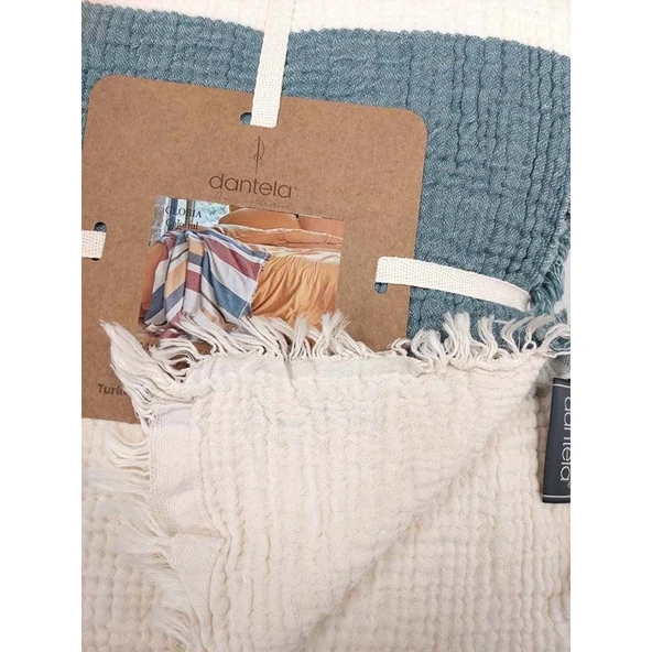 Dantela Gloria Colorful Müslin Pamuk Anti-Alerjik Çift Kişilik Yatak Örtüsü (240x260) - 3