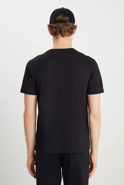 Wrangler Siyah Erkek Bisiklet Yaka Regular Fit T-Shirt W753EE001 SİYAH - Resim 5